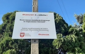 Modernizacja oświetlenia drogowego w miejscowości Ostrówek- tablica