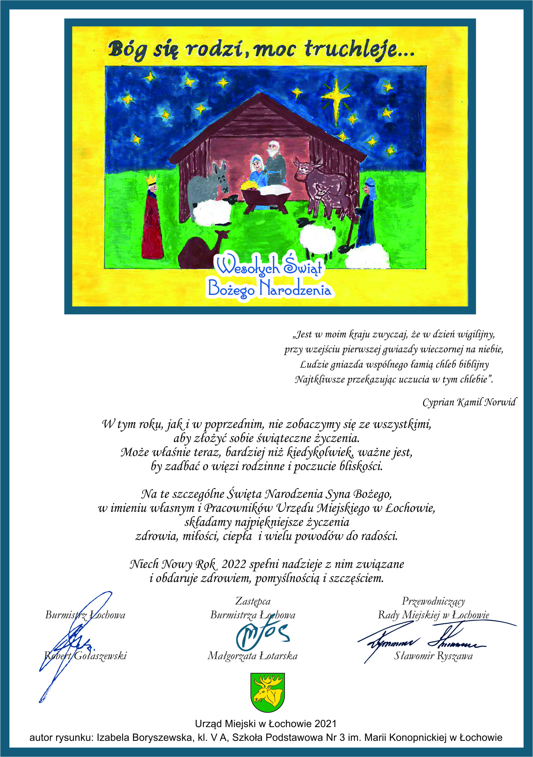 życzenia od władz samorządowych na Boże Narodzenie