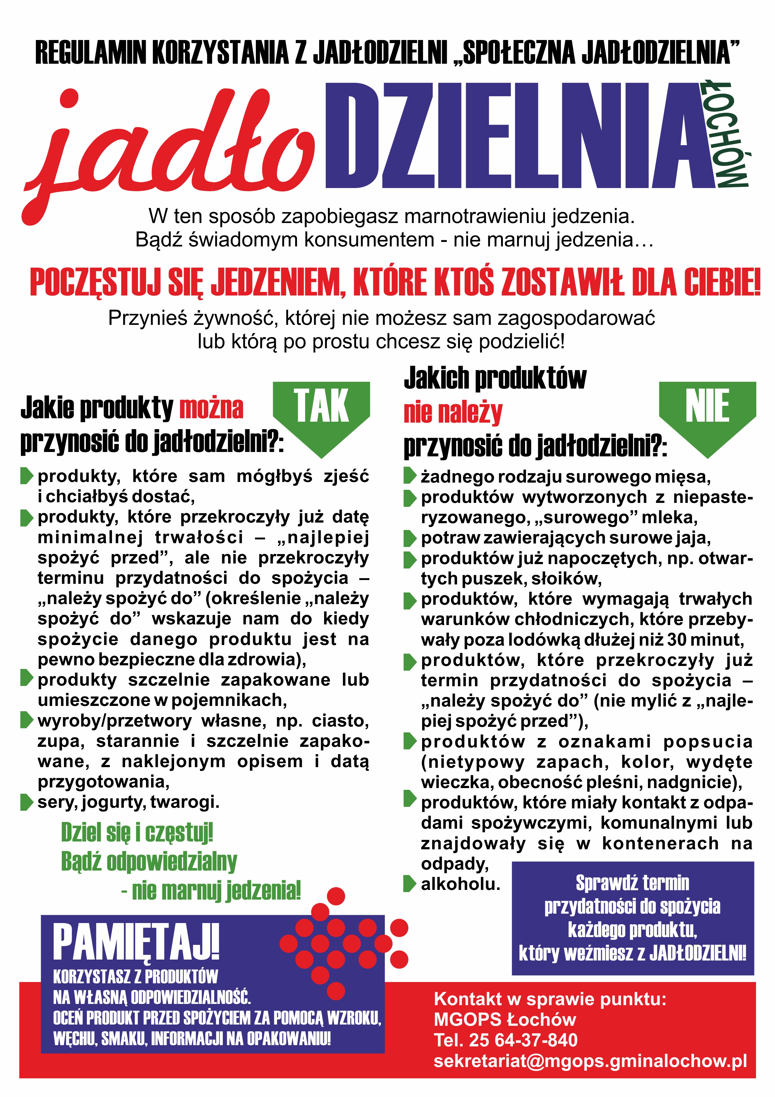 Regulamin Jadłodzielni