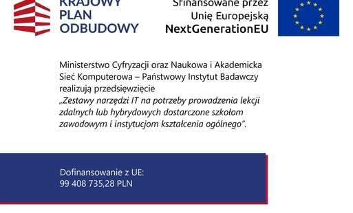 Zdjęcie do SPRZĘT DLA SZK&Oacute;Ł &nbsp;Z KPO