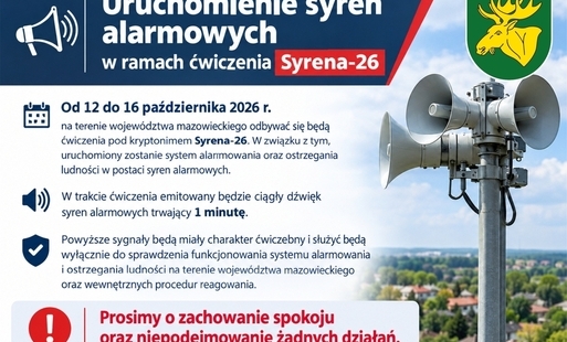 Zdjęcie do Uruchomienie syren alarmowych w ramach ćwiczenia Syrena-26